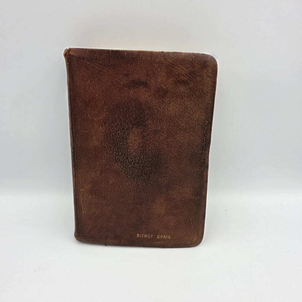 Rare Cambridge Press Cameo 16mo King James Holy Bible Red Letter Brown Leather